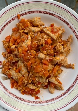 รูปของ อกไก่ผัดซอสมะเขือเทศ