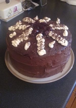 A picture of Black Forest Cake.