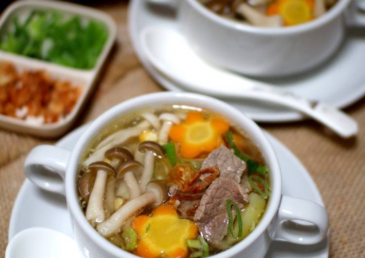 Cara Gampang Menyiapkan Sup daging simejhi yang Enak