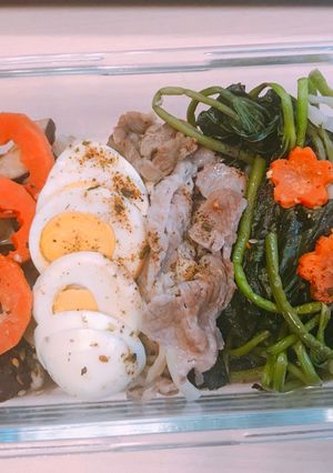 醬燒香菇便當(減醣料理) 的食譜成品照片
