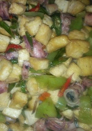 Foto resep Tumis Cumi Asin dan Tahun pedas