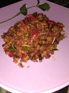 Foto resep Tumis oncom campur teri