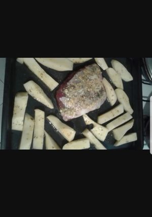 Una foto de Tapa de nalga con papas