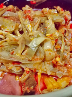 Foto resep Tumis Jantung pisang pedas