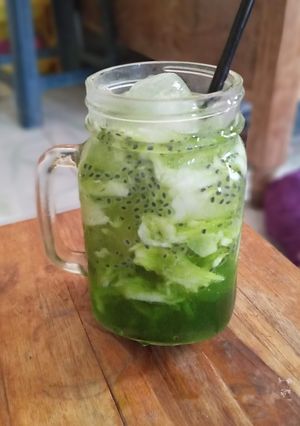 Foto resep Es kopyor nutrijell cocopandan sirup gula asli