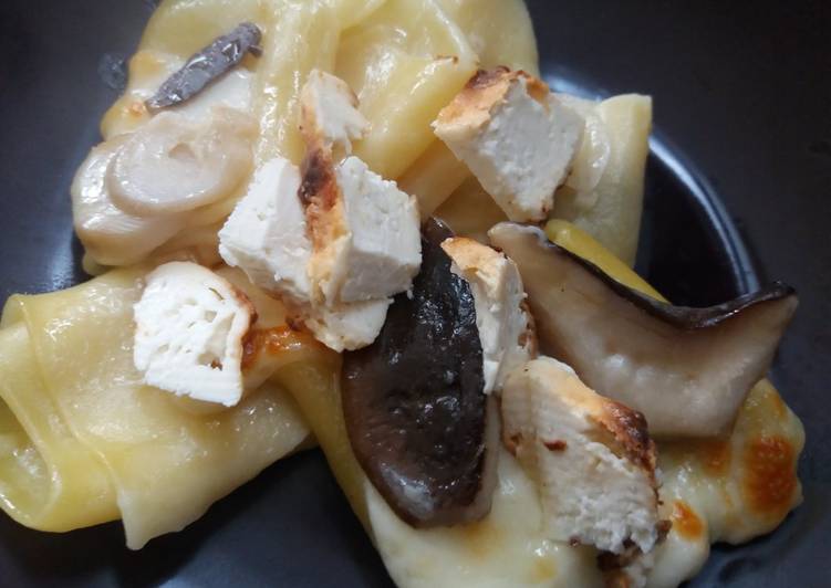 Paccheri ricotta al forno e funghi