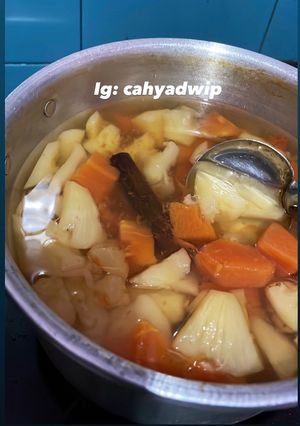 Foto resep Es Buah Pepaya & Nanas ex Podeng