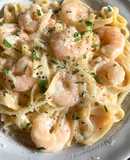 Creamy Garlic Chilli Prawn Pasta