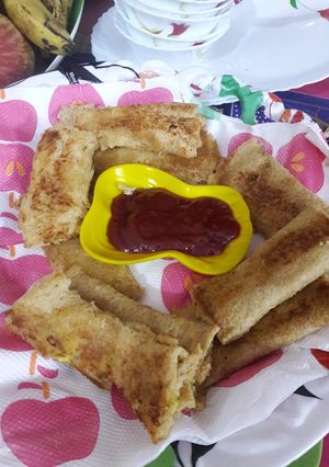 A picture of Bread paneer rolls.