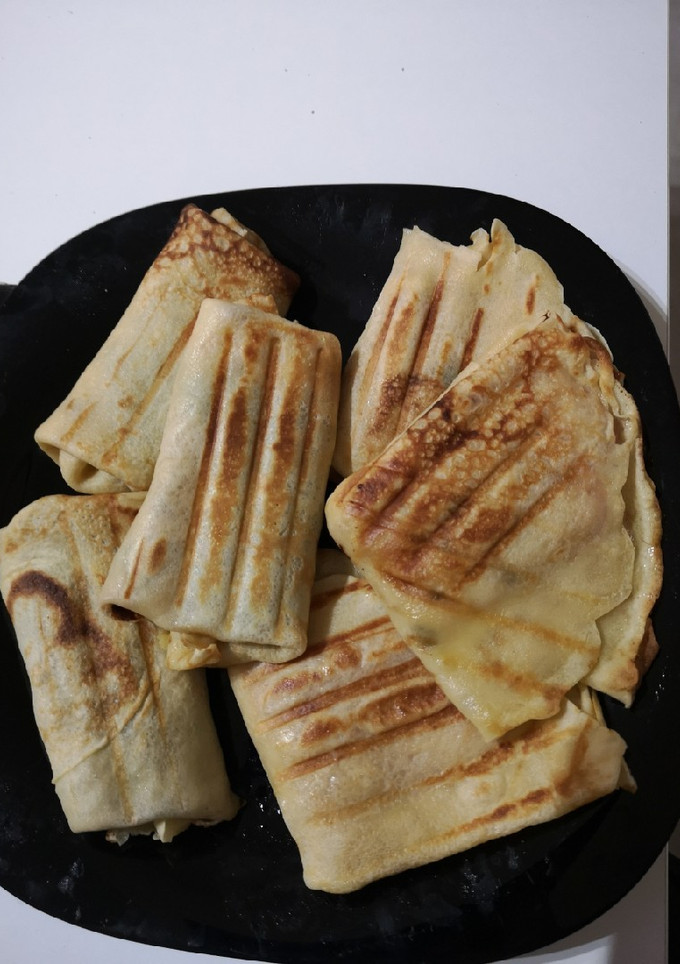 Una foto de Creps rellenos de champiñones
