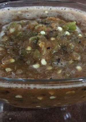 Una foto de Salsa tipo molcajete, en licuadora