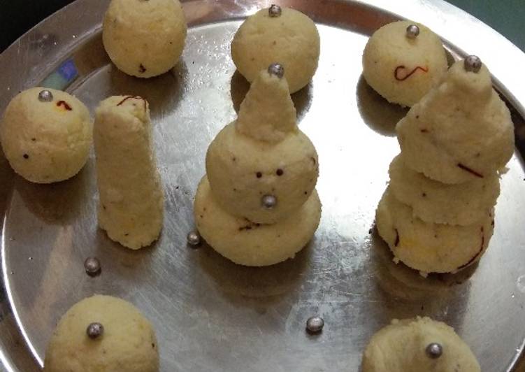 Steps to Prepare Favorite Snow man sandesh