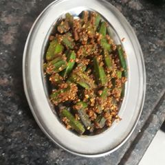 A picture of Stuffed bhindi / Lady Finger.