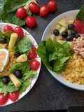 Ensalada de lentejas amarillas con o sin atún