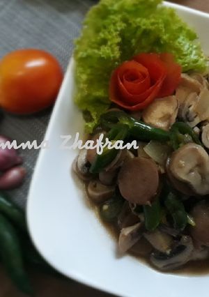 Foto resep Ca jamur merang saus tiram 🍄