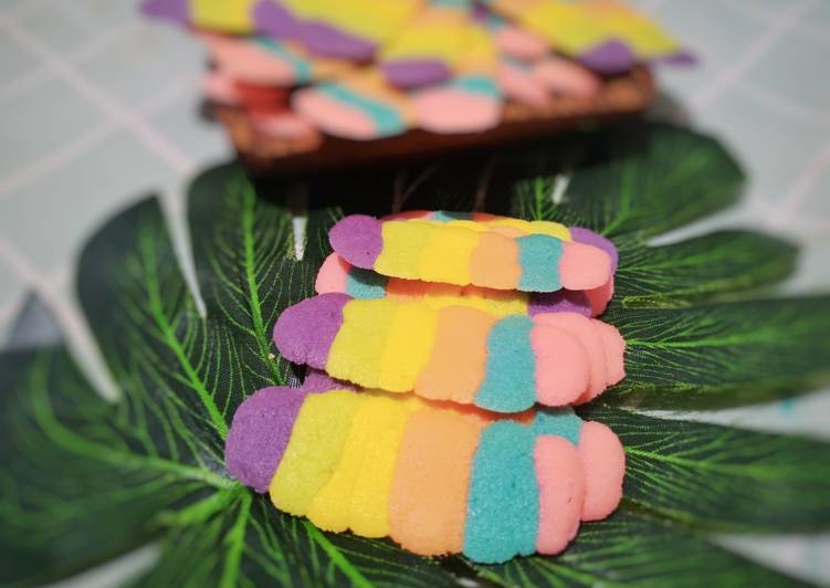 Resep: Untuk Mencoba Di RumahLidah kucing pelangi - Simple anti gagal