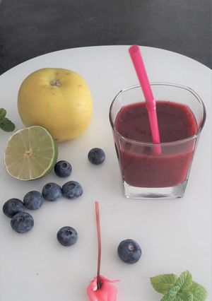 Une photo de Smoothie rêve de myrtilles