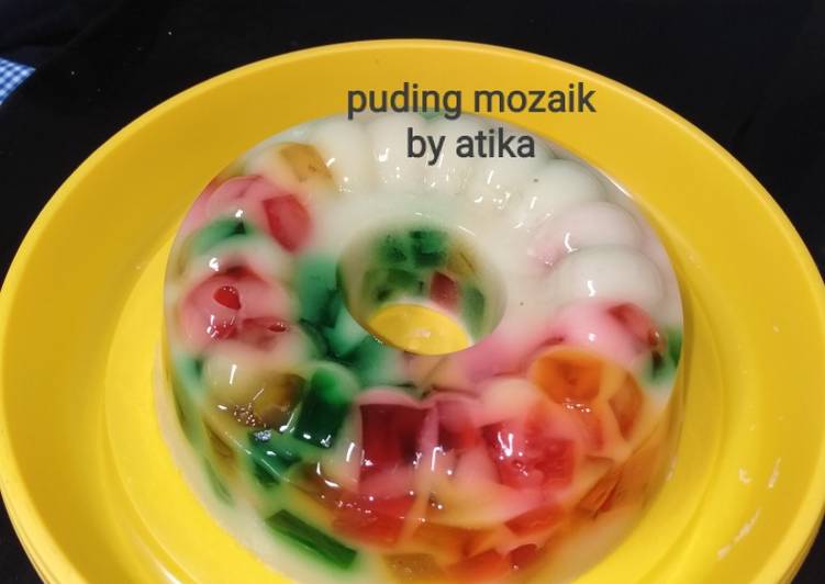 Resep Puding mozaik santan Anti Gagal