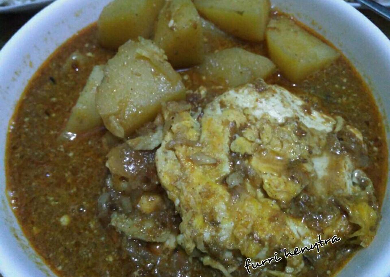 Rendang Telur Kentang Sederhana