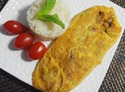 Una foto de omelette relleno