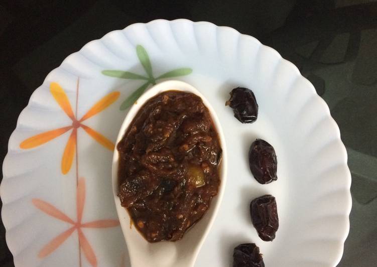 Kerala style spicy dates pickle