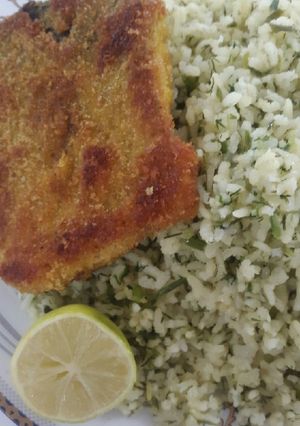 عکسی از دستور سبزی پلو با ماهی سوخاری