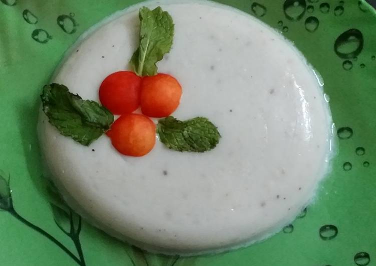 Coconut milk pudding