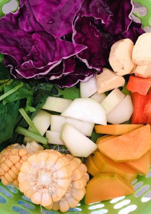Hình của món Dashi rau củ cho bé ăn dặm.
