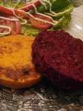 Hamburguesas de remolacha, quinoa y porotos colorados
