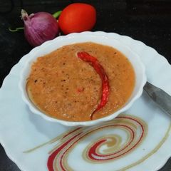 Tamarind & onion chutney A picture of Tamarind & onion chutney.