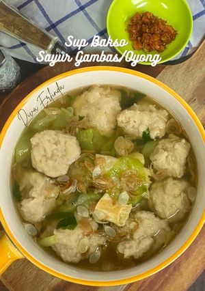 Foto resep Sup Bakso Sayur Gambas/Oyong