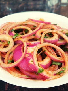 A picture of Laccha Onion Salad | Onion Ring Salad | Dhaba style Pyaz ka salad.