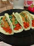 Tacos de soya al pastor (fácil y rápido)