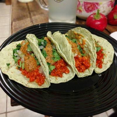 Tacos de soya al pastor (fácil y rápido) Receta de Kim Rojas López- Cookpad