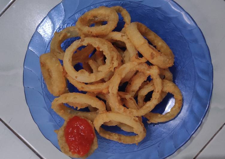 Cara Membuat Snack murah, simple : Onion Ring yang Menggugah Selera