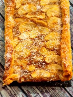 Una foto de Tarta de crema de coco y manzana en Monsieur Cuisine