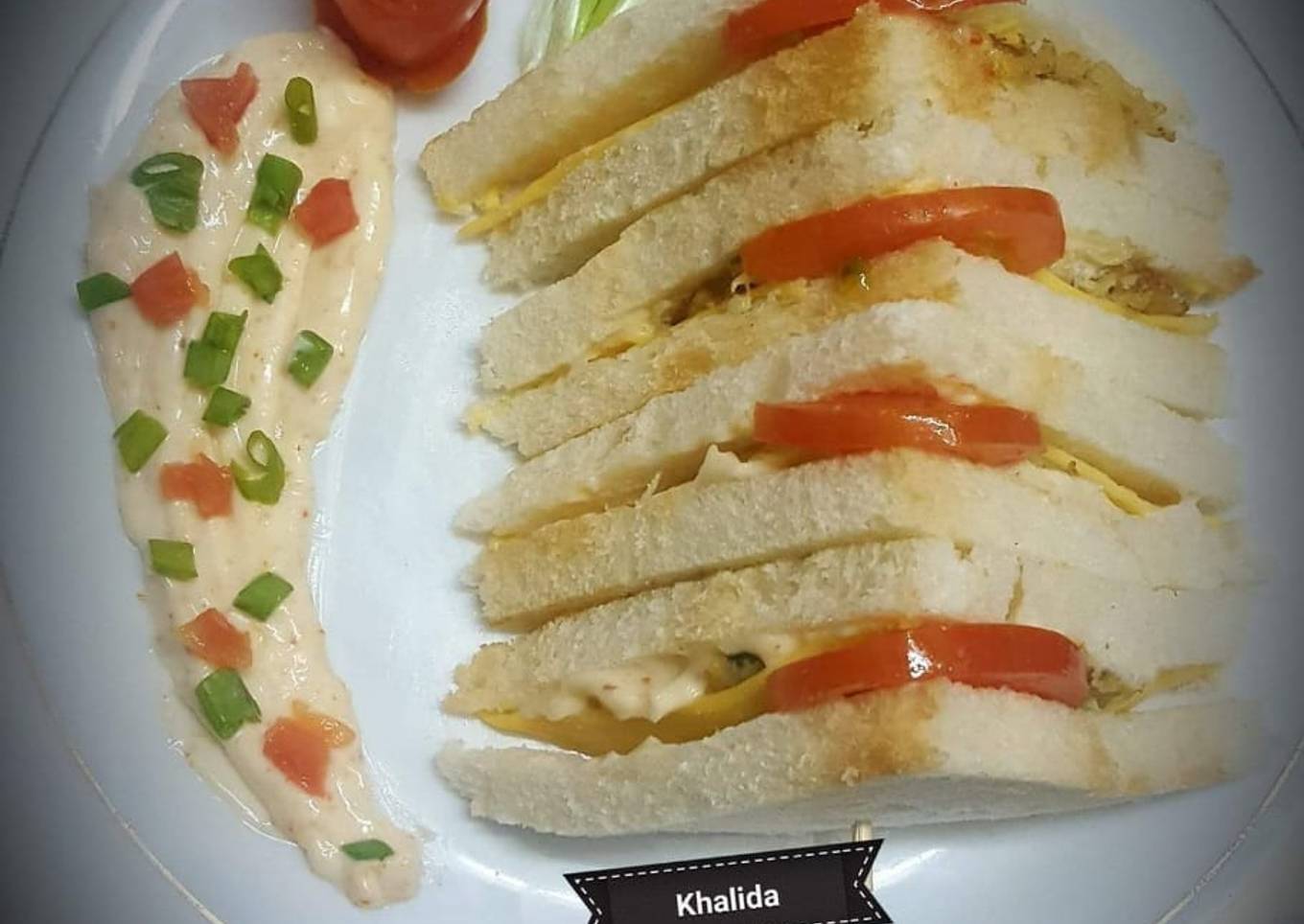 Cauliflower Rice and potato Fritter Sandwiches