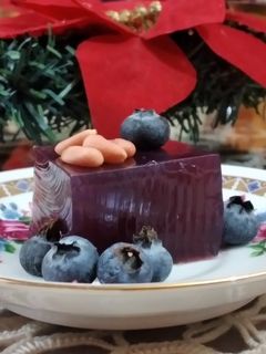 Una foto de Gelatina de vino tinto