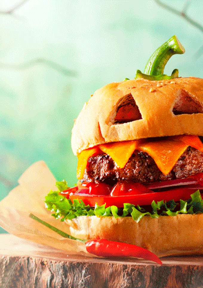 Una foto de Terrorífica Hamburguesa de Halloween