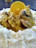 Pollo a la naranja con puré