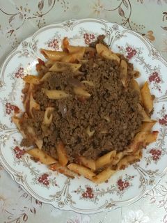 صورة لوصفة طاجن مكرونه باللحمه المفرومه 🍝