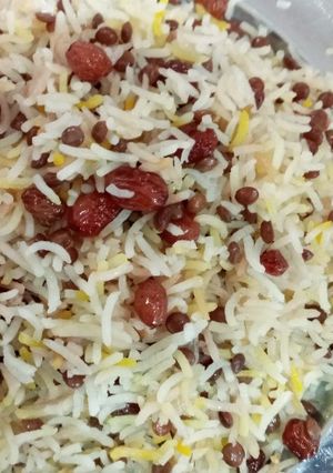 عکسی از دستور پلو عدس