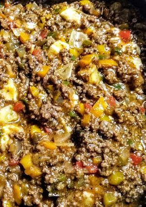 Una foto de CARNE al Pimentón🌶️ para Relleno...!