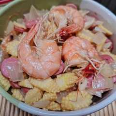 Tumis Baby Jagung, Sosis, Udang রেসিপির প্রধান ছবি