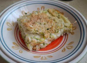 Foto di Riso vegetariano con zucchine gratinato al forno senza lattosio