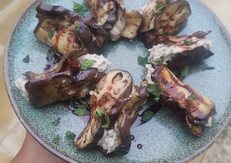 Recipe of Speedy Stuffed aubergine (vegan)