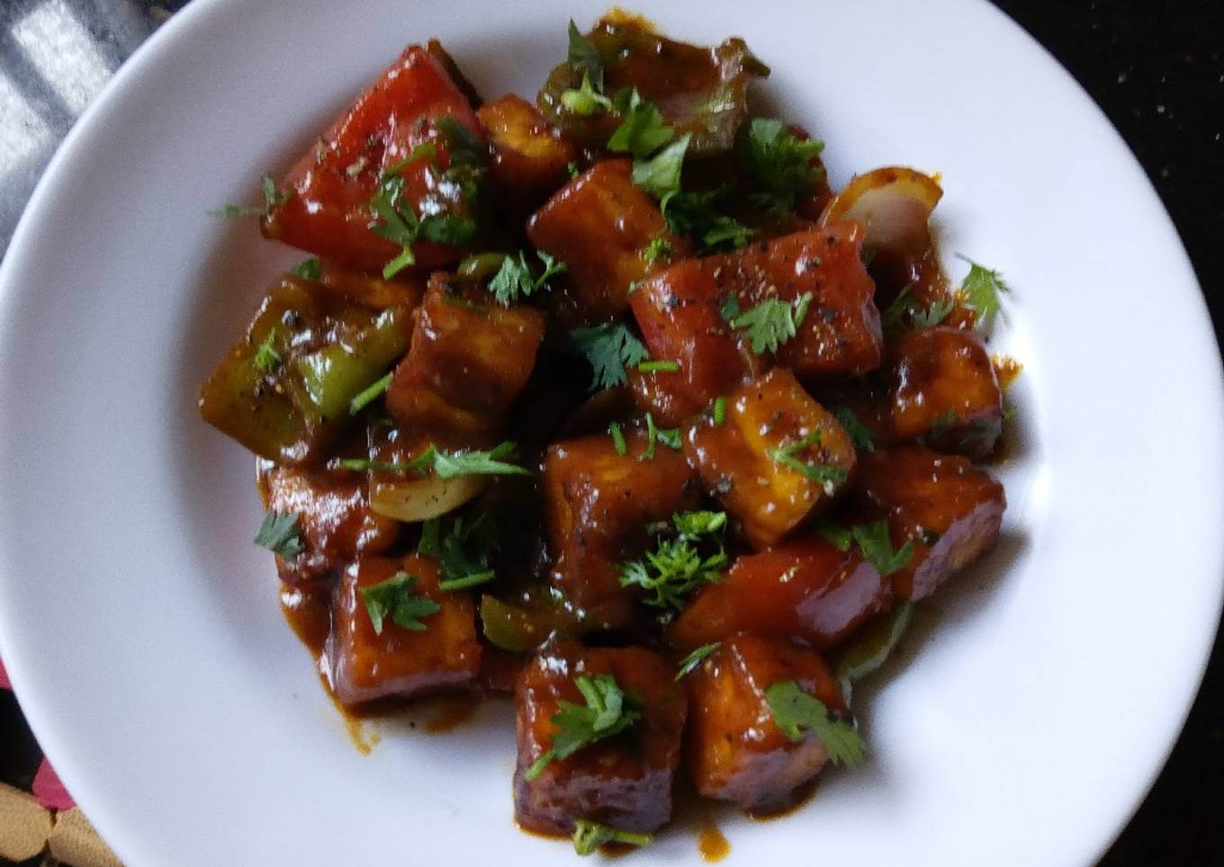 #My Kids favourite dish contest Chilli Paneer