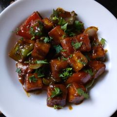 A picture of #My Kids favourite dish contest Chilli Paneer.