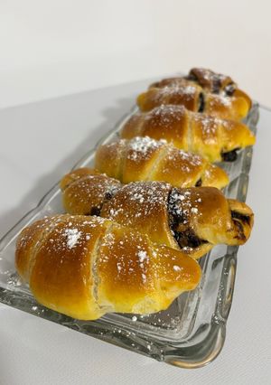 O poză a rețetei Croissante cu Nutella.