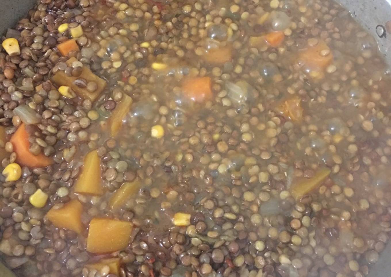Guiso de lentejas económico y vegetariano... del capitán
